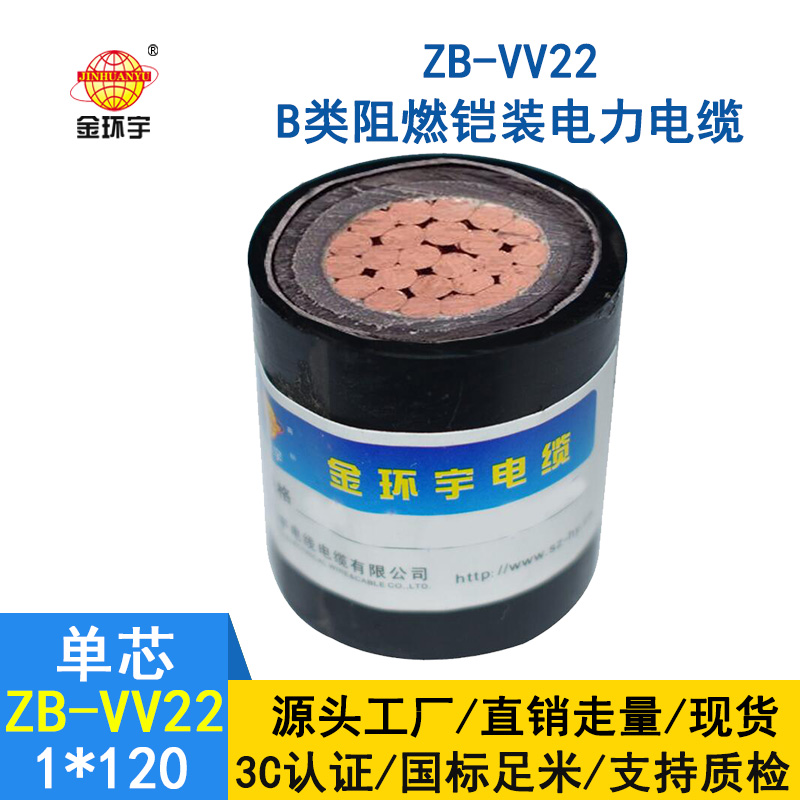 金環(huán)宇電纜 阻燃b類(lèi)電纜ZB-VV22 鎧裝電纜120平方價(jià)