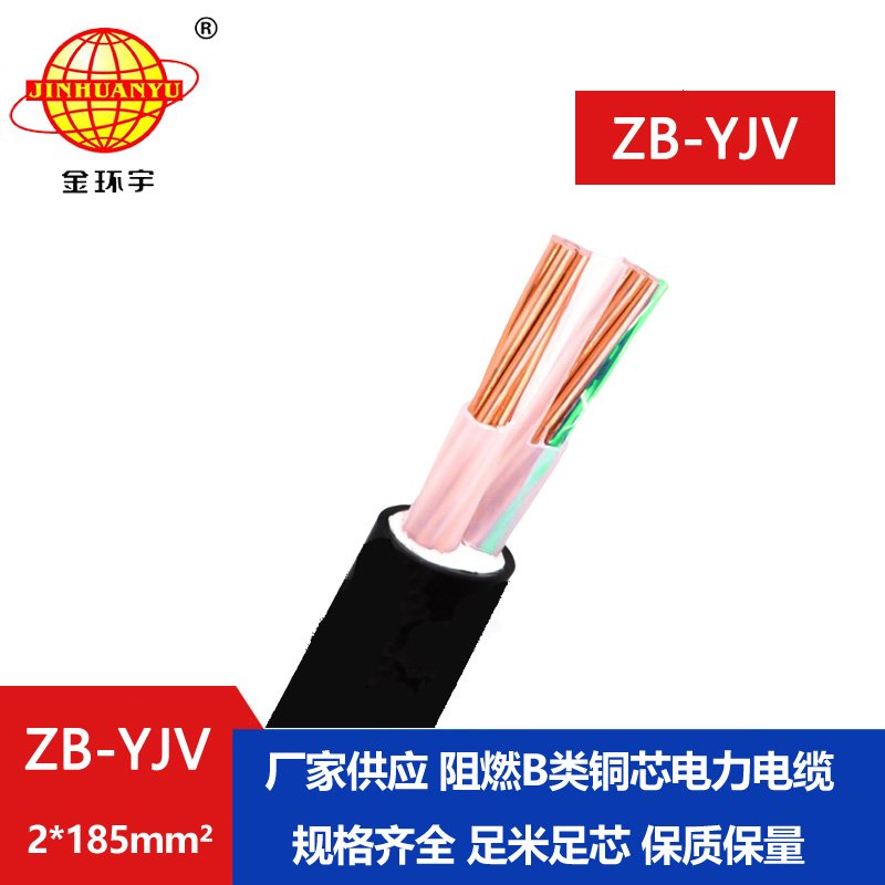 金環(huán)宇電纜 yjv二芯電纜 ZB-YJV 2X185平方 yjv阻燃電纜