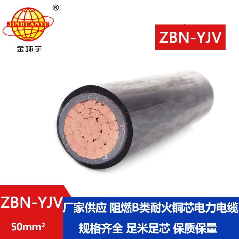 金環(huán)宇電線(xiàn)電纜 阻燃耐火yjv電纜 ZBN-YJV 1X50平方