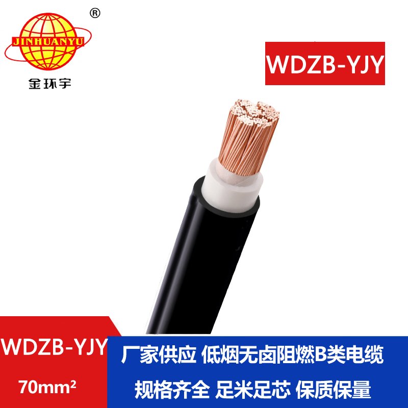 金環(huán)宇電線電纜 yjv電纜WDZB-YJY  70平方 低煙無鹵阻